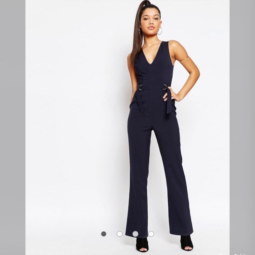 Missguided Navy Jumpsuit